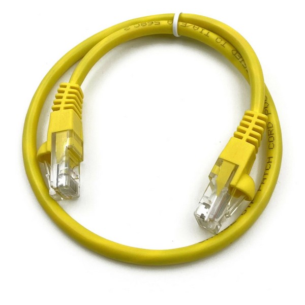 Патч-корд Buro UTP 4 пары cat5E CCA molded RJ-45 0,5 м, желтый